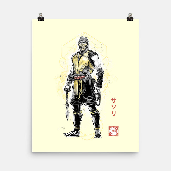 Specter Of Shirai Ryu Sumi-e-None-Matte-Poster-Astrobot Invention