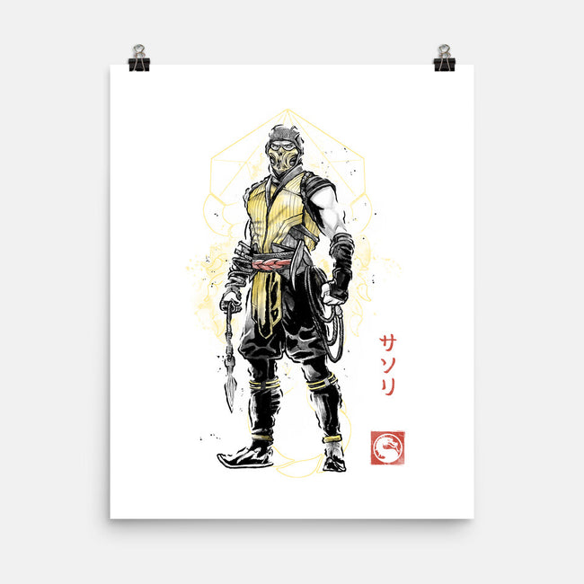 Specter Of Shirai Ryu Sumi-e-None-Matte-Poster-Astrobot Invention