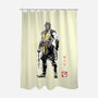 Specter Of Shirai Ryu Sumi-e-None-Polyester-Shower Curtain-Astrobot Invention