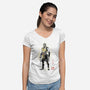Specter Of Shirai Ryu Sumi-e-Womens-V-Neck-Tee-Astrobot Invention