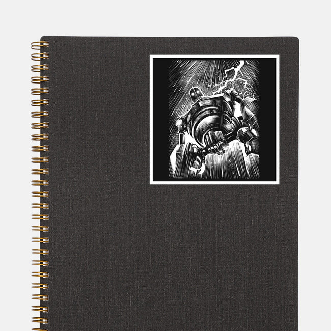 Giant Under The Rain-None-Glossy-Sticker-zascanauta