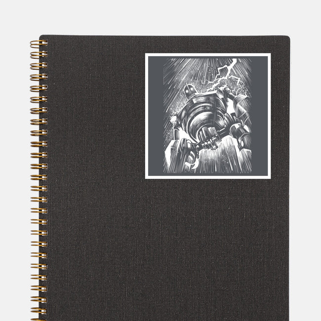 Giant Under The Rain-None-Glossy-Sticker-zascanauta