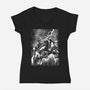 Giant Under The Rain-Womens-V-Neck-Tee-zascanauta