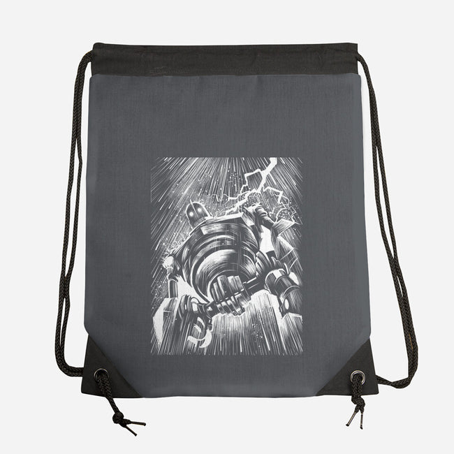 Giant Under The Rain-None-Drawstring-Bag-zascanauta