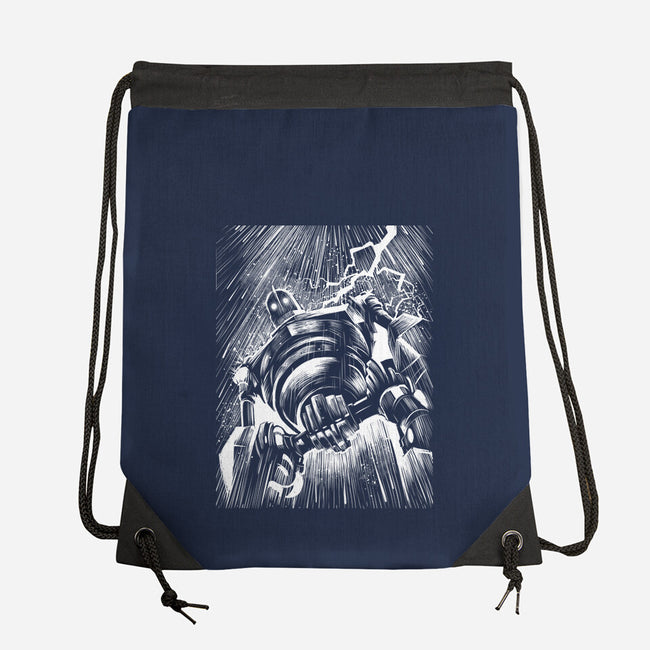 Giant Under The Rain-None-Drawstring-Bag-zascanauta