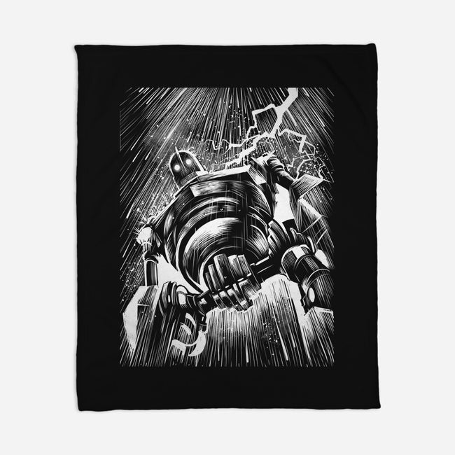 Giant Under The Rain-None-Fleece-Blanket-zascanauta