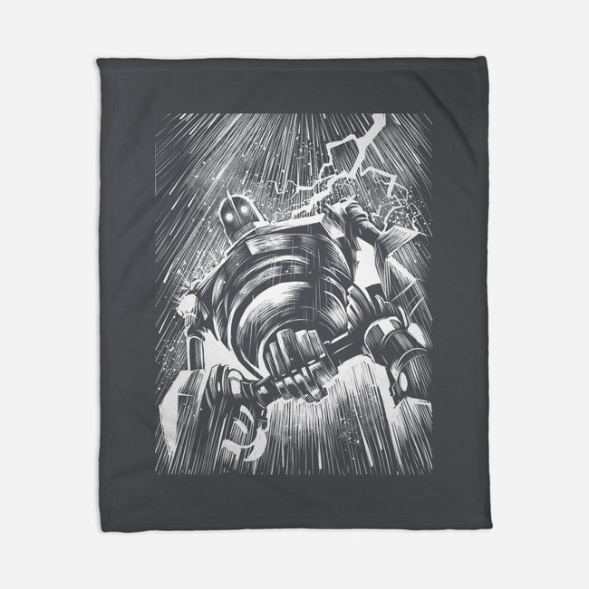 Giant Under The Rain-None-Fleece-Blanket-zascanauta