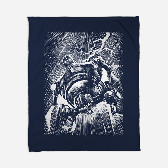 Giant Under The Rain-None-Fleece-Blanket-zascanauta