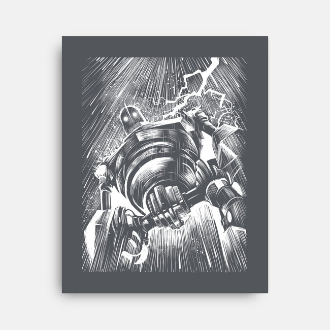 Giant Under The Rain-None-Stretched-Canvas-zascanauta