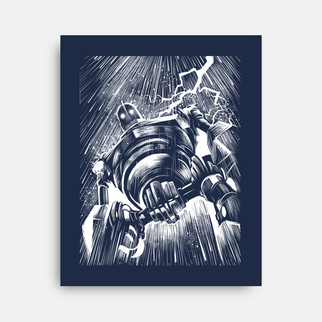 Giant Under The Rain-None-Stretched-Canvas-zascanauta