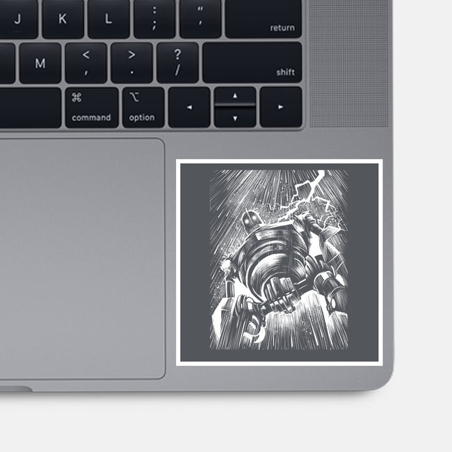Giant Under The Rain-None-Glossy-Sticker-zascanauta