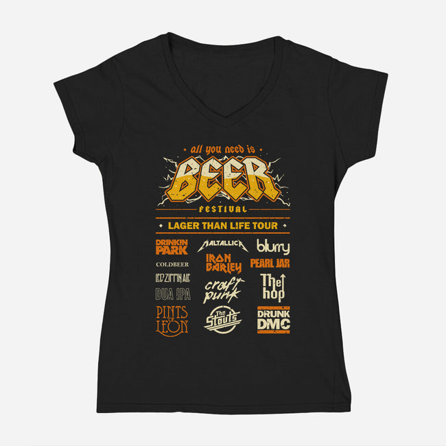 Beer Festival-Womens-V-Neck-Tee-retrodivision