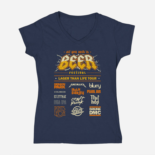 Beer Festival-Womens-V-Neck-Tee-retrodivision