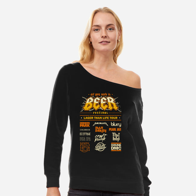 Beer Festival-Womens-Off Shoulder-Sweatshirt-retrodivision
