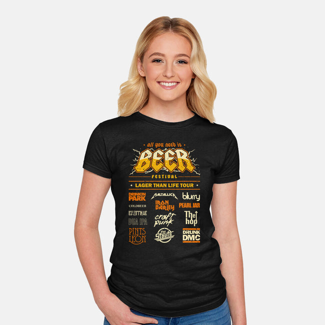 Beer Festival-Womens-Fitted-Tee-retrodivision