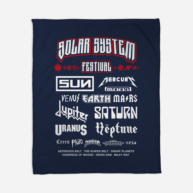 Solar System Festival-None-Fleece-Blanket-DrMonekers