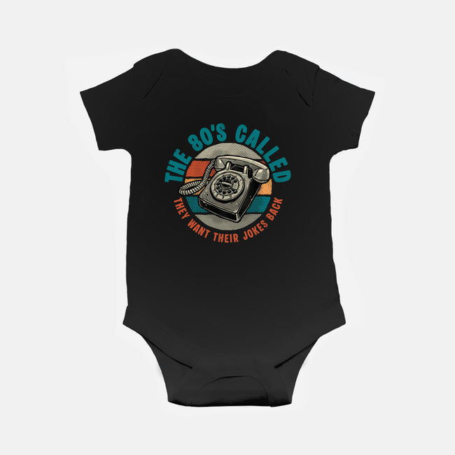 The 80s Called-Baby-Basic-Onesie-glitchygorilla