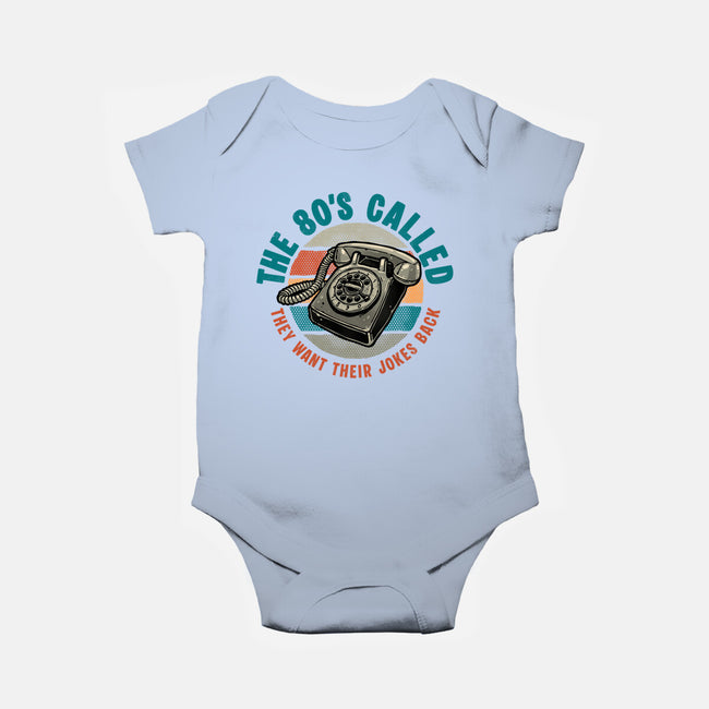 The 80s Called-Baby-Basic-Onesie-glitchygorilla