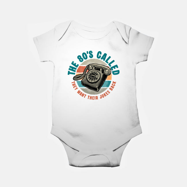 The 80s Called-Baby-Basic-Onesie-glitchygorilla