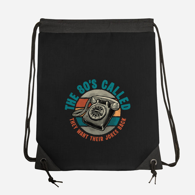 The 80s Called-None-Drawstring-Bag-glitchygorilla