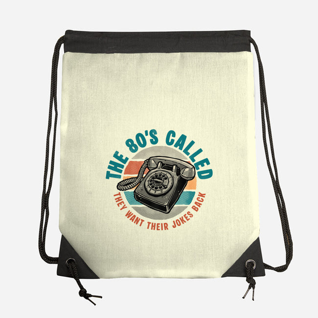 The 80s Called-None-Drawstring-Bag-glitchygorilla