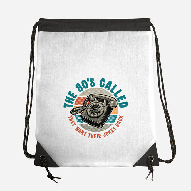 The 80s Called-None-Drawstring-Bag-glitchygorilla