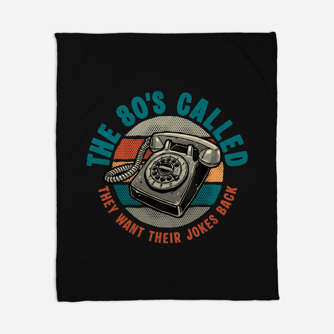 The 80s Called-None-Fleece-Blanket-glitchygorilla