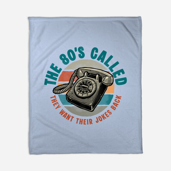 The 80s Called-None-Fleece-Blanket-glitchygorilla