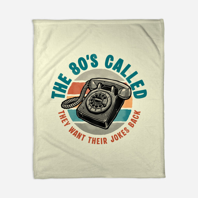 The 80s Called-None-Fleece-Blanket-glitchygorilla