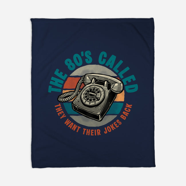 The 80s Called-None-Fleece-Blanket-glitchygorilla