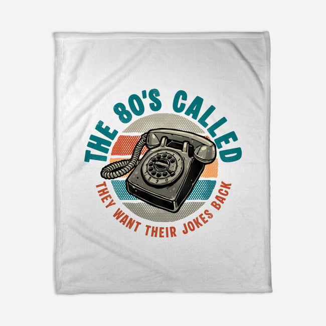 The 80s Called-None-Fleece-Blanket-glitchygorilla