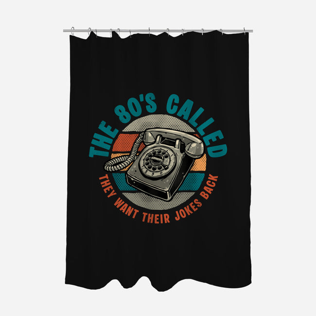 The 80s Called-None-Polyester-Shower Curtain-glitchygorilla