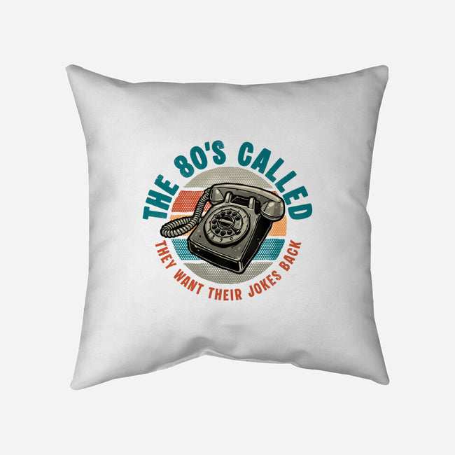 The 80s Called-None-Removable Cover w Insert-Throw Pillow-glitchygorilla