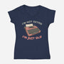 Not Retro-Womens-V-Neck-Tee-glitchygorilla