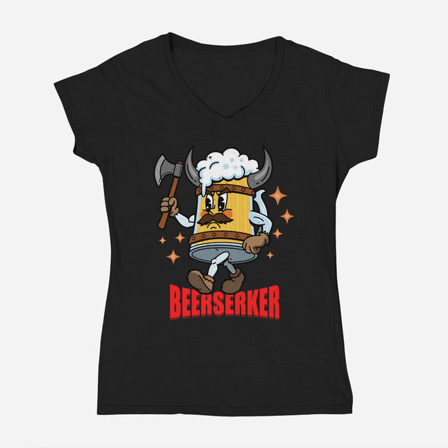 Beerserker-Womens-V-Neck-Tee-Boggs Nicolas