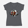 My Neighbor & The Two Strings-Womens-V-Neck-Tee-Boggs Nicolas