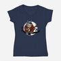 My Neighbor & The Two Strings-Womens-V-Neck-Tee-Boggs Nicolas
