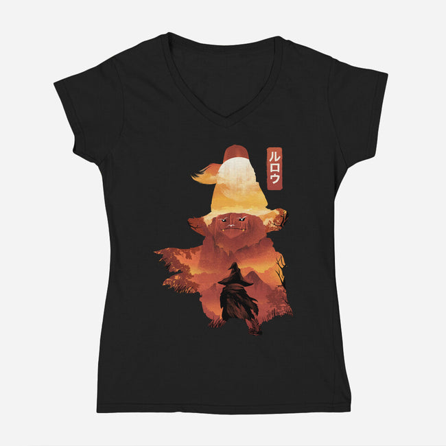 Rove Landscape-Womens-V-Neck-Tee-dandingeroz