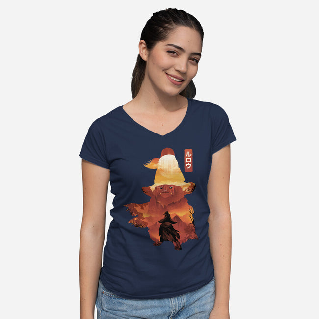 Rove Landscape-Womens-V-Neck-Tee-dandingeroz