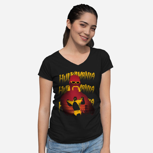 Hulkmania-Womens-V-Neck-Tee-dandingeroz