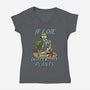 Don't Forget To Water My Plants-Womens-V-Neck-Tee-dandingeroz