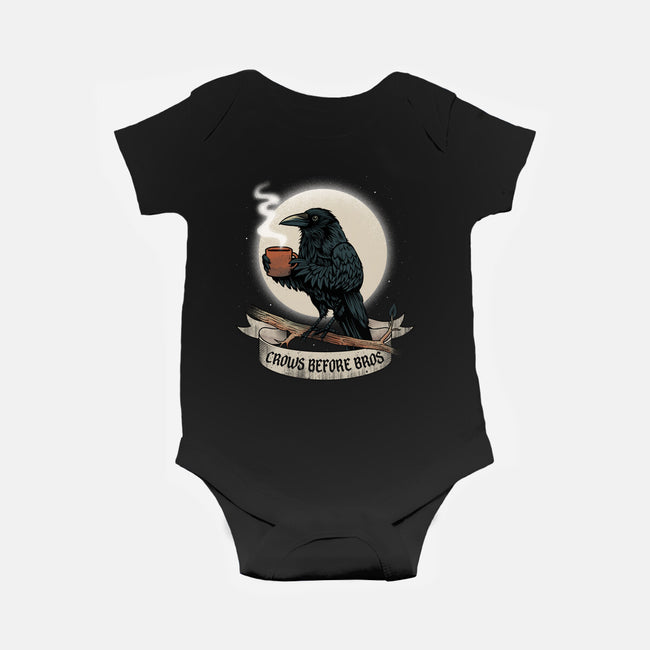Crows Before Bros Night Time-Baby-Basic-Onesie-dandingeroz