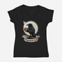 Crows Before Bros Night Time-Womens-V-Neck-Tee-dandingeroz
