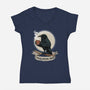 Crows Before Bros Night Time-Womens-V-Neck-Tee-dandingeroz