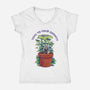 Tend To Your Growth-Womens-V-Neck-Tee-Bruno Mota