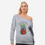 Tend To Your Growth-Womens-Off Shoulder-Sweatshirt-Bruno Mota