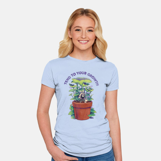 Tend To Your Growth-Womens-Fitted-Tee-Bruno Mota
