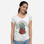 Tend To Your Growth-Womens-V-Neck-Tee-Bruno Mota