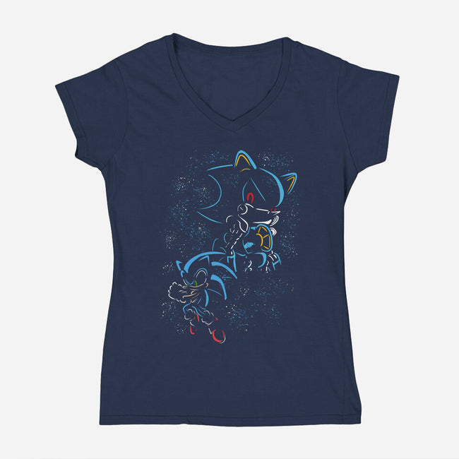 Cyber Menace-Womens-V-Neck-Tee-nickzzarto