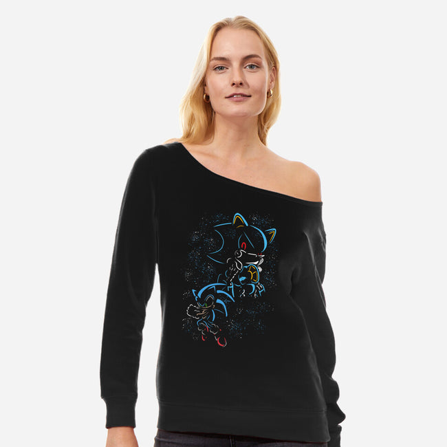 Cyber Menace-Womens-Off Shoulder-Sweatshirt-nickzzarto
